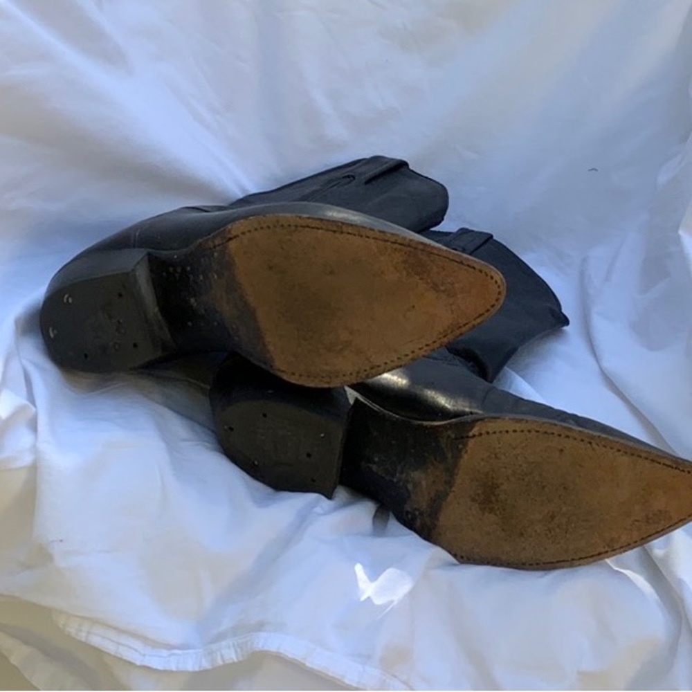 Vintage Tony Lama Black Cowboy/work boots Sz 9B Style #6158 Reg# 404910047 - Picture 4 of 16